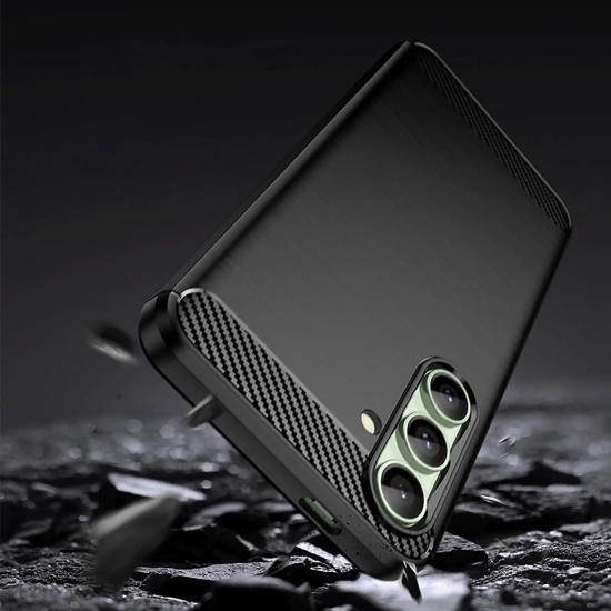 HURTEL Etui silikonowe do Samsung Galaxy S24 FE Carbon Case - czarny