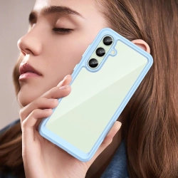 HURTEL Etui silikonowe z żelową ramką do Samsung Galaxy S24 FE Outer Space