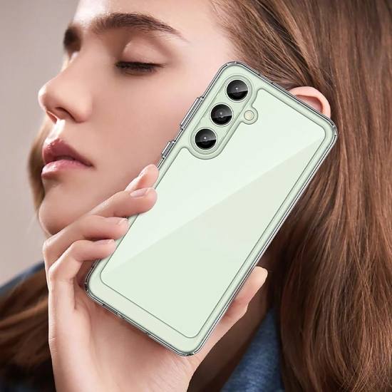 HURTEL Etui silikonowe z żelową ramką do Samsung Galaxy S24 FE Outer Space