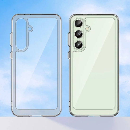 HURTEL Etui silikonowe z żelową ramką do Samsung Galaxy S24 FE Outer Space