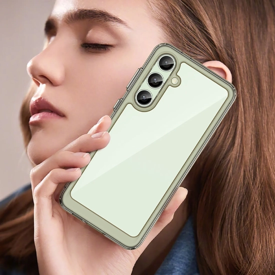 HURTEL Etui silikonowe z żelową ramką do Samsung Galaxy S24 FE Outer Space