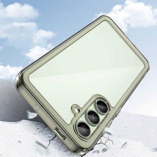 HURTEL Etui silikonowe z żelową ramką do Samsung Galaxy S24 FE Outer Space