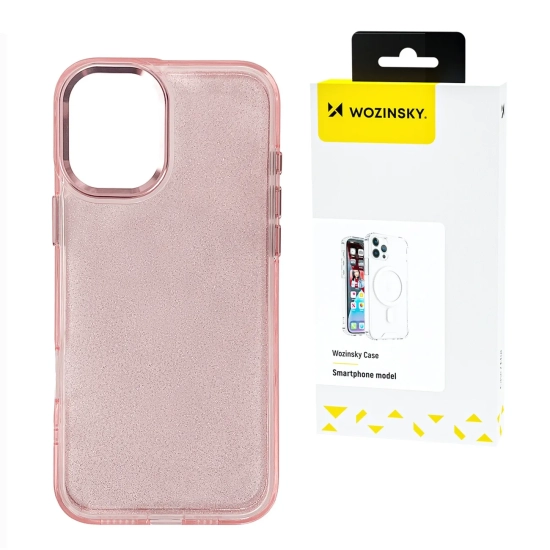 WOZINSKY Etui ochronne na Samsung Galaxy S24 FE Glitter Case - różowe z