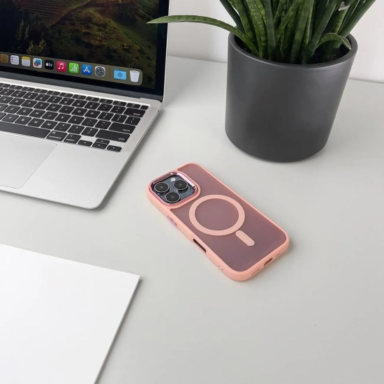 WOZINSKY Etui na Samsung Galaxy S24 FE Fashion Case z MagSafe - różowe