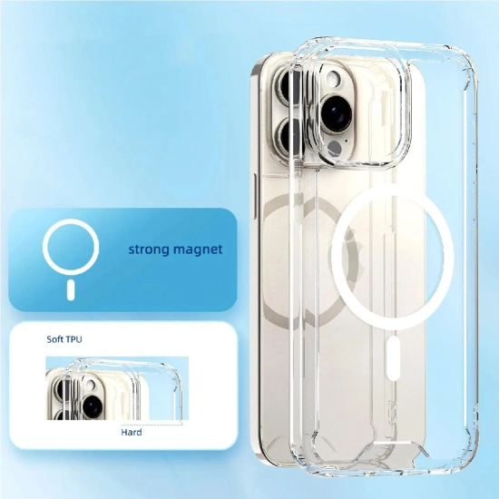 WOZINSKY Etui case na Samsung Galaxy S24 FE Clear Corner Case MagSafe