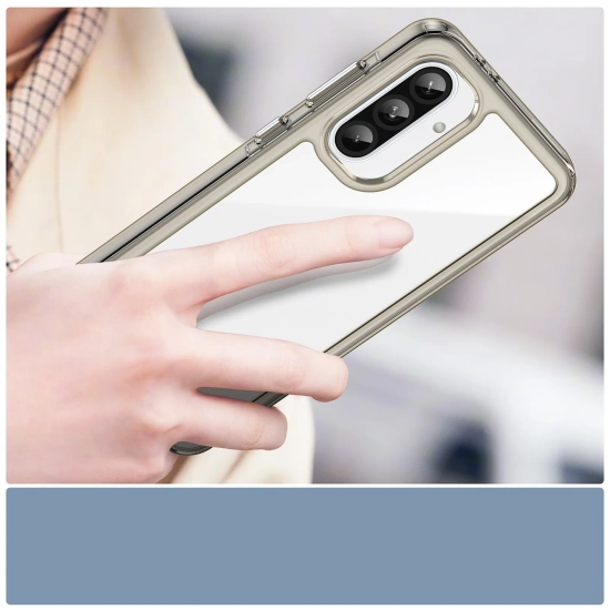 HURTEL Etui pokrowiec z elastyczną ramką do Samsung Galaxy A56 Outer Space