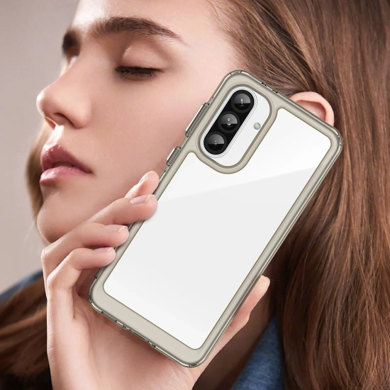 HURTEL Etui pokrowiec z elastyczną ramką do Samsung Galaxy A56 Outer Space