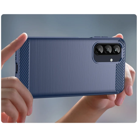 HURTEL Etui silikonowe na Samsung Galaxy A26 Carbon Case - niebieskie