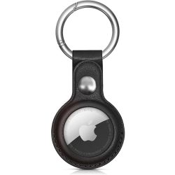 HURTEL Etui do lokalizatora Apple AirTag z ekoskóry - czarne