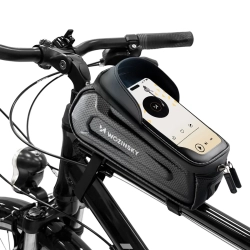 WOZINSKY Torba sakwa rowerowa na ramę pancerna z kieszonką na telefon 1.7