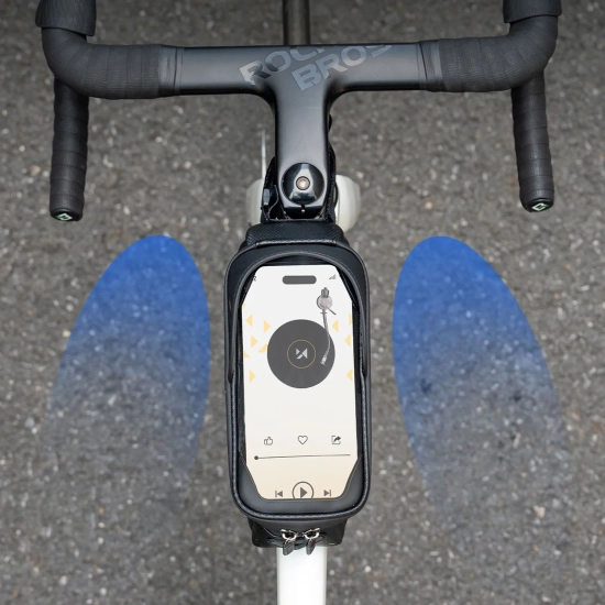 WOZINSKY Torba sakwa rowerowa na ramę pancerna z kieszonką na telefon 1.7