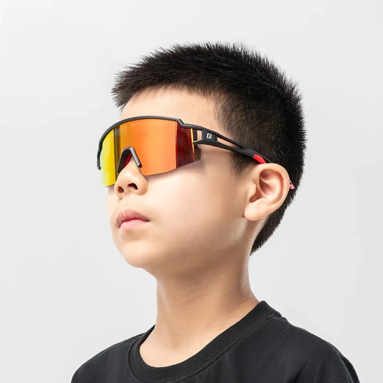 ROCKBROS Okulary rowerowe polaryzacyjne dla dzieci z filtrem UV - czarne