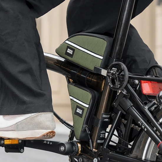 ROCKBROS Torba sakwa trójkątna na ramę rowerową 0.3l - czarna