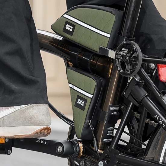 ROCKBROS Torba sakwa trójkątna na ramę rowerową 0.3l - czarna