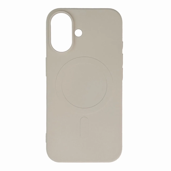 HURTEL Etui plecki na iPhone 16e Liquid Silicone Case MagSafe - beżowe