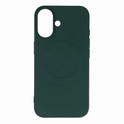 HURTEL Etui plecki na iPhone 16e Liquid Silicone Case MagSafe - zielone