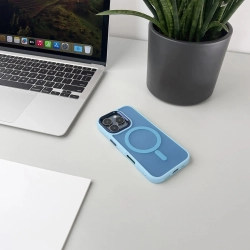 HURTEL Etui pokrowiec na iPhone 16e Fashion Case z MagSafe - niebieski