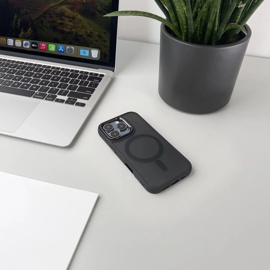 HURTEL Etui plecki na Samsung Galaxy A56 5G Fashion Case MagSafe - czarne