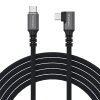 WOZINSKY Kabel przewód kątowy USB-C Thunderbolt 4 240W 2m - czarny