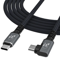 WOZINSKY Kabel przewód kątowy USB-C Thunderbolt 4 240W 2m - czarny
