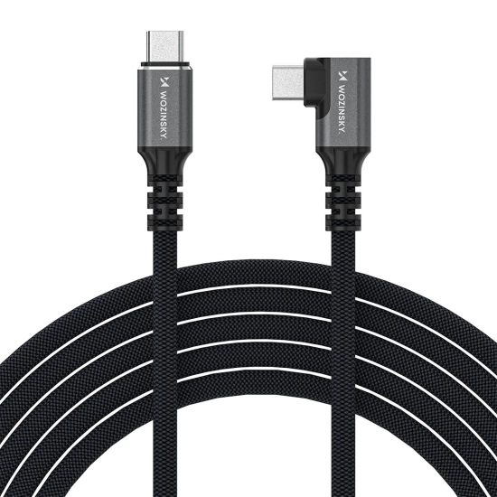 WOZINSKY Kabel przewód kątowy USB-C Thunderbolt 4 240W 2m - czarny