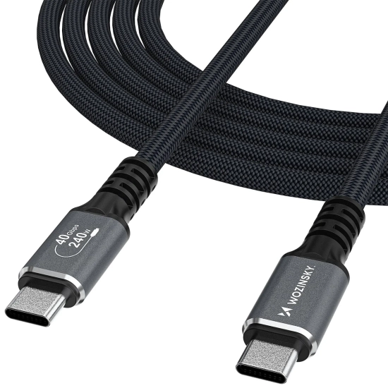 WOZINSKY Kabel przewód USB-C Thunderbolt 4 240W 2m 4K - czarny