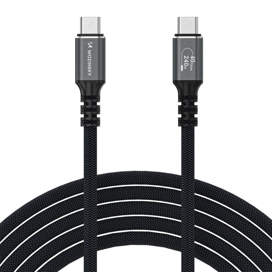 WOZINSKY Kabel przewód USB-C Thunderbolt 4 240W 2m 4K - czarny