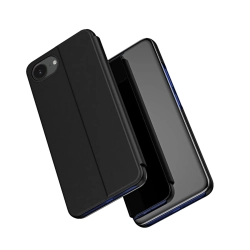 HURTEL Etui pokrowiec z klapką na iPhone 16e Clear View Case - czarny