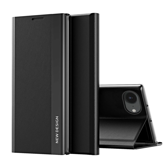 HURTEL Etui z klapką podstawką na iPhone 16e Sleep Case Pro - czarne