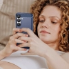 HURTEL Etui silikonowe na Samsung Galaxy S25 Edge Carbon Case - niebieskie