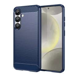 HURTEL Etui silikonowe na Samsung Galaxy S25 Edge Carbon Case - niebieskie