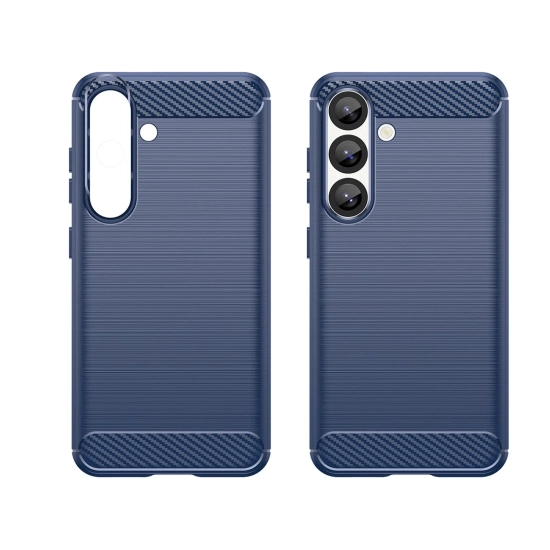 HURTEL Etui silikonowe na Samsung Galaxy S25 Edge Carbon Case - niebieskie