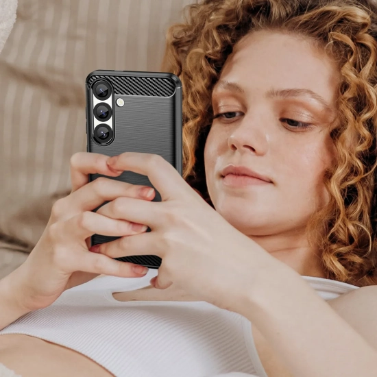 HURTEL Etui elastyczne silikonowe na Nothing Phone 3a Pro Carbon Case