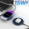 WOZINSKY Ładowarka indukcyjna bezprzewodowa Qi z kablem USB-C 15W - czarny