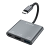 WOZINSKY Hub rozdzielacz USB-C na USB-C USB-A HDMI PD 10 Gb/s 4K - szary
