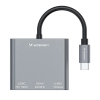 WOZINSKY Hub rozdzielacz USB-C na USB-C USB-A HDMI PD 10 Gb/s 4K - szary