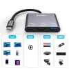 WOZINSKY Hub rozdzielacz USB-C na USB-C USB-A HDMI PD 10 Gb/s 4K - szary