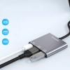 WOZINSKY Hub rozdzielacz USB-C na USB-C USB-A HDMI PD 10 Gb/s 4K - szary