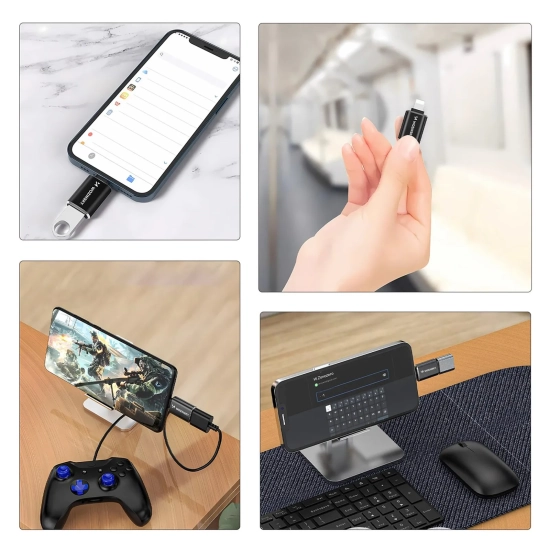 WOZINSKY Adapter przejściówka iPhone Lightning - USB-A OTG - czarny