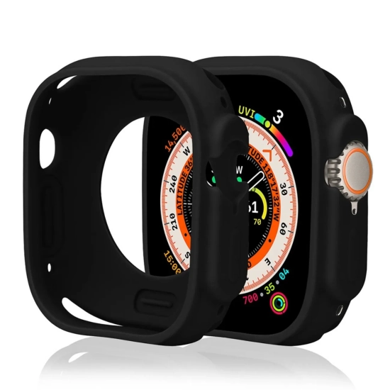 HURTEL Etui na Apple Watch Series 1/2/3 42 mm Silicone Watch Case - czarne