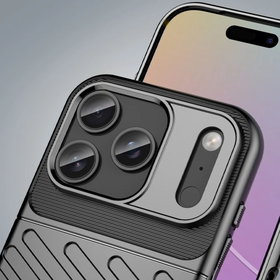 HURTEL Etui pokrowiec plecki na iPhone 17 Pro Max Thunder Case - czarne