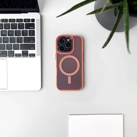 HURTEL Etui brokatowe na iPhone 17 Pro Max MagSafe Glitter Case - różowe