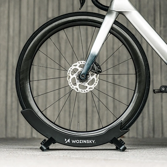 WOZINSKY Stojak rowerowy serwisowy stabilny na koło roweru 3-8 cm - czarny
