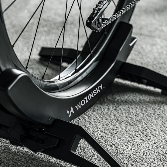 WOZINSKY Stojak rowerowy serwisowy stabilny na koło roweru 3-8 cm - czarny