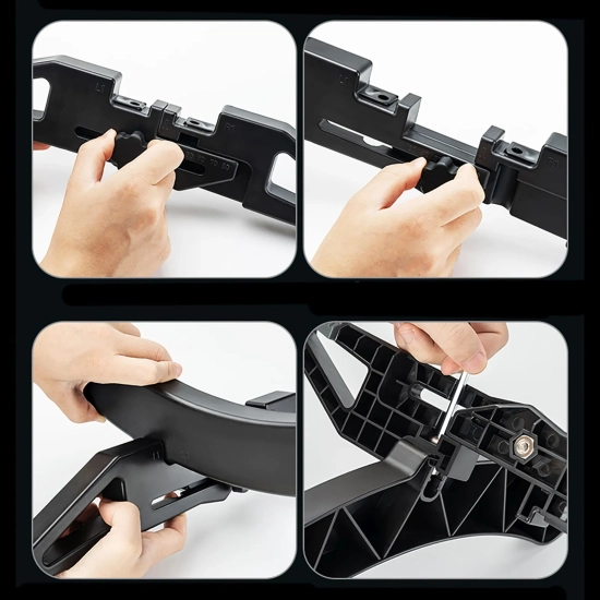 WOZINSKY Stojak rowerowy serwisowy stabilny na koło roweru 3-8 cm - czarny