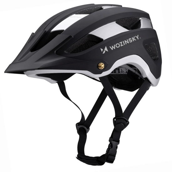WOZINSKY Kask rowerowy MTB z odpinanym daszkiem lekki 57-62 cm