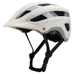 WOZINSKY Kask rowerowy MTB z odpinanym daszkiem lekki 57-62 cm - pastelowa