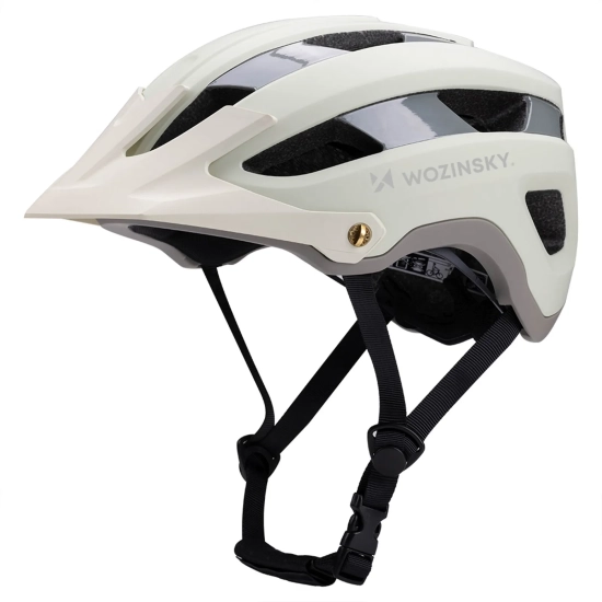 WOZINSKY Kask rowerowy MTB z odpinanym daszkiem lekki 57-62 cm - pastelowa