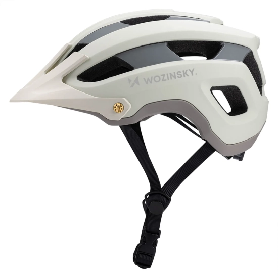 WOZINSKY Kask rowerowy MTB z odpinanym daszkiem lekki 57-62 cm - pastelowa