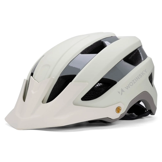 WOZINSKY Kask rowerowy MTB z odpinanym daszkiem lekki 57-62 cm - pastelowa